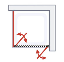 Duschtür mit Seitenwand mit SCHULTE ExpressPlus Garant 2.0 80 x 80 cm Profil aluminium Klarglas Schmutzabweisende Glasbeschichtung Türanschlag rechts Seitenwandanschlag links-thumb-3