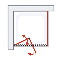 Duschtür mit Seitenwand mit SCHULTE ExpressPlus Garant 2.0 90 x 90 cm Profil chrom Klarglas Schmutzabweisende Glasbeschichtung Türanschlag links Seitenwandanschlag rechts Puffergriff-thumb-2