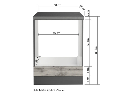 Maße eines Unterschranks