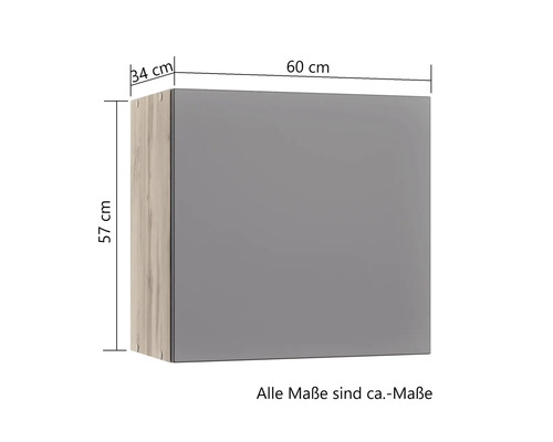 Hängeschrank mit den Maßen 60 x 57 x 34 cm für die Küche