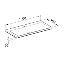 Badmöbel-Set KEUCO Royal Reflex BxHxT 100 x 48 x 49 cm Frontfarbe weiß hochglanz Badmöbelset 2-teilig mit Waschtisch Mineralguss 39604210100-thumb-5