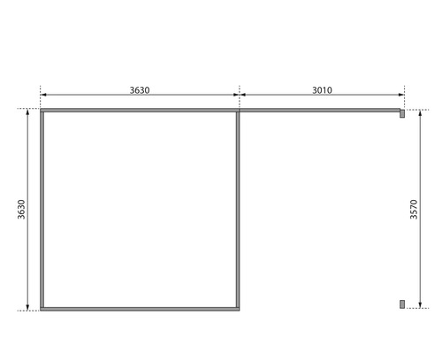 Grundriss mit Maßangaben: 3630, 3010 und 3570