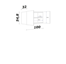 Hängeschrank Flex Well Capri BxTxH 100 x 32 x 54,8 cm | HORNBACH