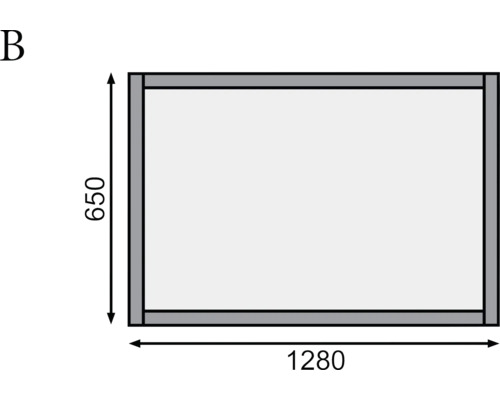 Abbildung eines Fensters mit den Maßen 650 mal 1280 Millimeter