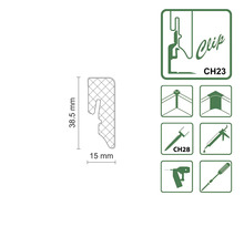 SKANDOR Sockelleiste PVC KU048L Risseiche natur 2400 x 38,5 x 15 mm