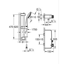 Armaturen-Set Duscharmatur mit Thermostat GROHE Grohtherm SmartControl chrom glänzend 34720000-thumb-10