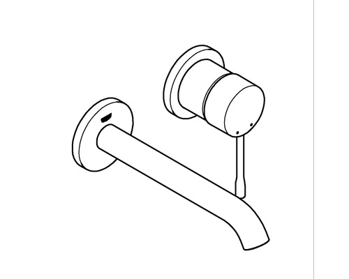 Wandarmatur für das Waschbecken