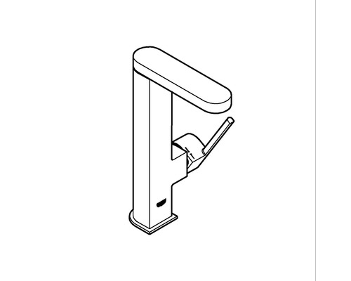 Zeichnung einer Waschtischarmatur