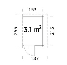 Anbauschuppen Palmako 163 x 235 cm tauchgrundiert