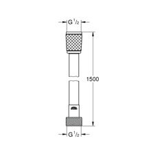 Grohe Quickfix Duschschlauch VitalioFlex Comfort Kunststoff 1500 mm x 1/2" x 1/2" (DN15) chrom 28743002-thumb-2