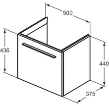 Waschtischunterschrank Ideal Standard i.life S BxHxT 50 x 44 cm x 37,5 cm Frontfarbe greige matt T5290NH ohne Griff