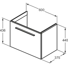 Waschtischunterschrank Ideal Standard i.life S BxHxT 60 x 44 cm x 37,5 cm Frontfarbe weiß matt T5292DU ohne Griff