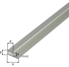 Kantenabschlussprofil Alu silber eloxiert 20x9x1,5 mm, 1 m-thumb-1