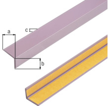 Winkelprofil selbstklebend Alu blueberry cream 22,8x19x1,8 mm, 2m-thumb-1 Winkelprofil selbstklebend Alu blueberry cream 22,8x19x1,8 mm, 2m-thumb-1