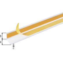 Winkelprofil PVC weiß 10x10x1 mm, 2,6 m selbstklebend-thumb-1