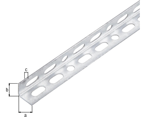 Winkelprofil aus Metall mit Löchern