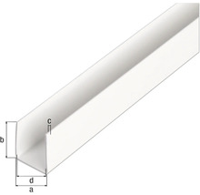 U-Profil PVC weiß 12x10x1 mm, 2,6 m-thumb-1