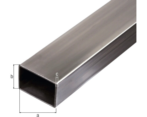 Rechteckiges Stahlrohr im Querschnitt