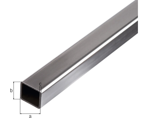 Rechteckiges Stahlrohr mit Maßangaben