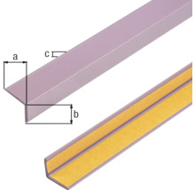 Winkelprofil selbstklebend Alu blueberry cream 14,5x11,5x1,5 mm, 2m-thumb-1