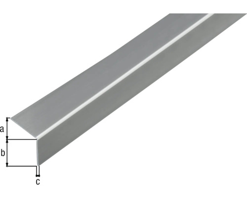 Aluminium Winkelprofil mit Maßangaben