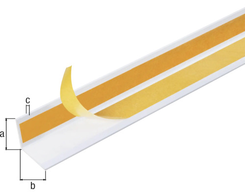Kunststoff Eckprofil mit Klebeband
