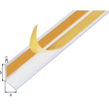 Winkelprofil Alu weiß selbstklebend 20x20x1,5 mm, 1 m-thumb-1