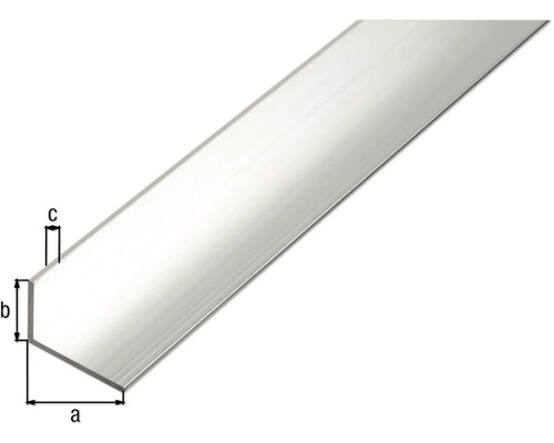Aluminium Winkelprofil mit Maßangaben