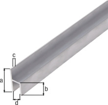 Stuhlprofil Alu natur 26x11x1,5x8 mm, 2 m-thumb-1 Stuhlprofil Alu natur 26x11x1,5x8 mm, 2 m-thumb-1