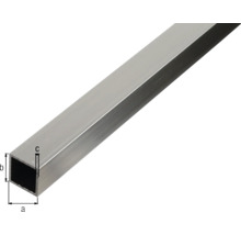 Rechteckiges Aluminiumprofil mit Maßangaben a, b und c