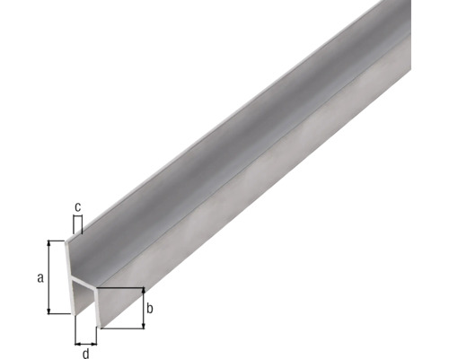 Aluminium U-Profil mit Maßangaben