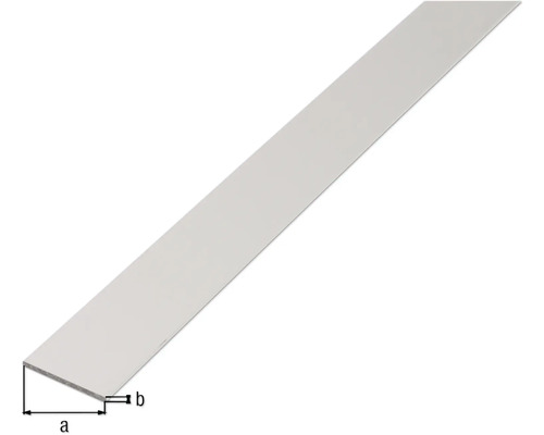 Metall Flachprofil mit Maßangaben