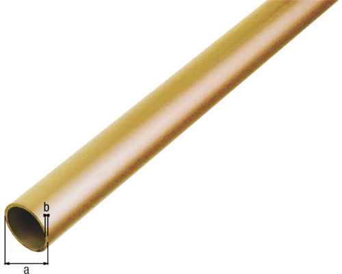 Kupferrohr mit Maßangaben