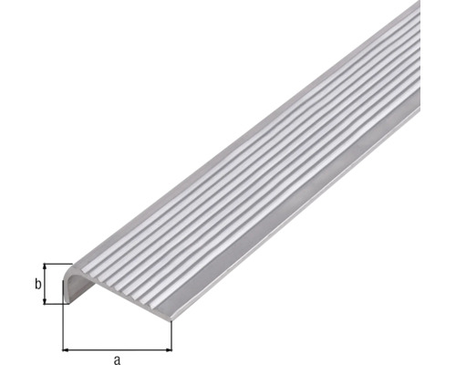 Treppenkantenprofil aus Aluminium mit Rillen