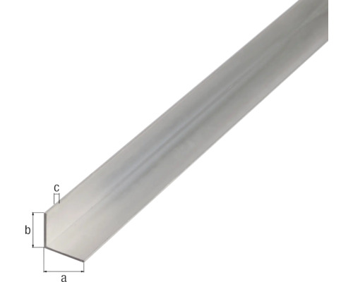 Aluminium Winkelprofil mit Maßangaben a, b und c