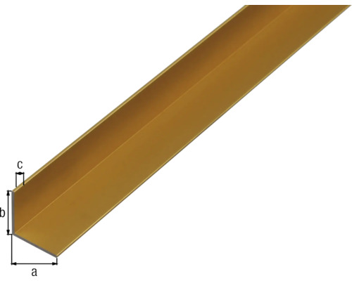 Metallwinkelprofil mit Maßen a, b und c