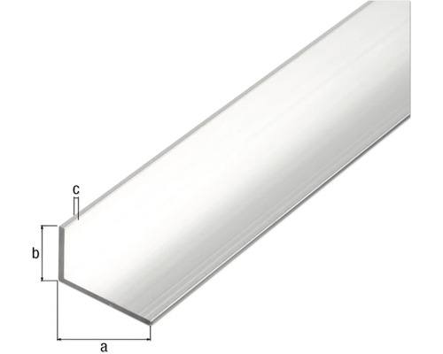 Aluminium Winkelprofil mit Dimensionsangaben