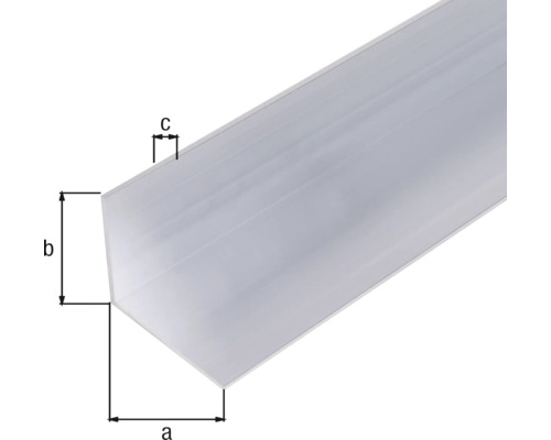 Aluminium Winkelprofil mit Maßangaben