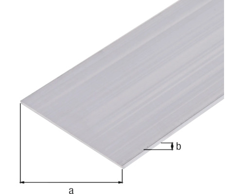 Aluminium Flachstange mit Maßangaben a und b