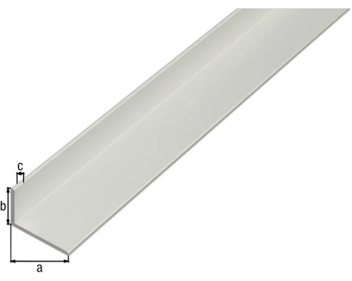 Kunststoffwinkelprofil mit Größenangabe