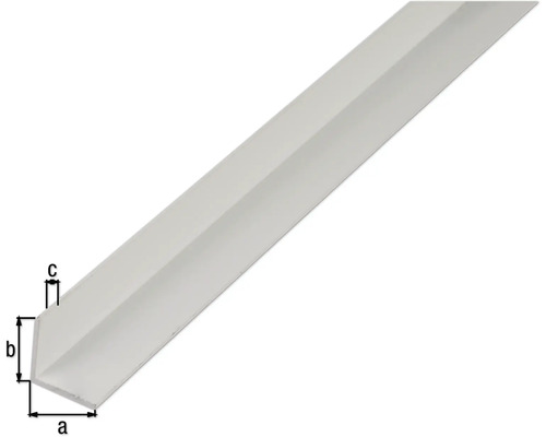 Kunststoff Winkelprofil mit Maßangaben
