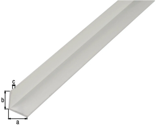 Kunststoff Winkelleiste mit Maßangaben a, b und c