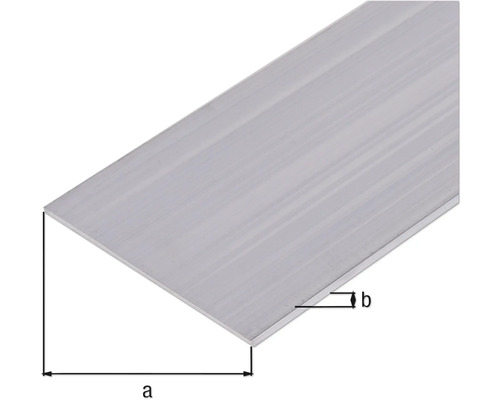 Aluminium Flachprofil mit Maßangaben