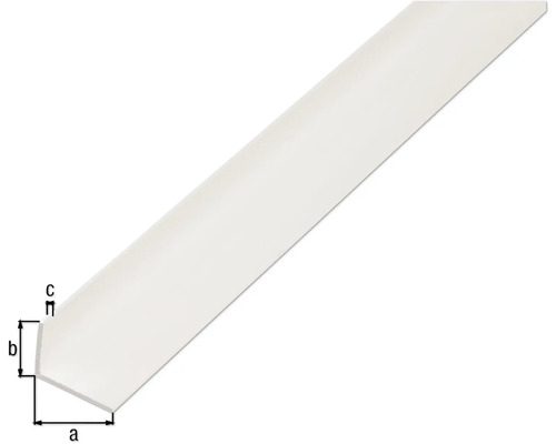 Kunststoff-Eckprofil mit Maßangaben
