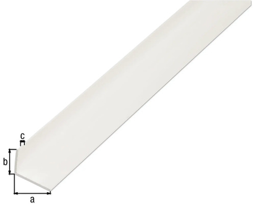 Kunststoff-Eckprofil mit Maßangaben
