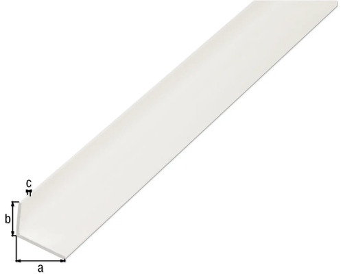 Kunststoff Winkelprofil mit den Massen a, b und c