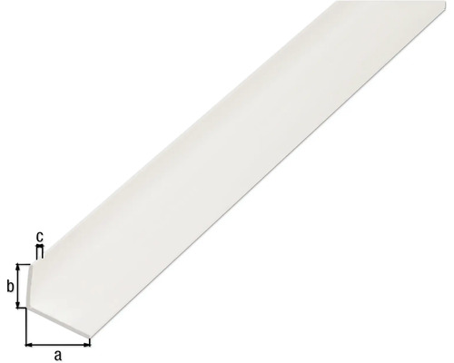 Kunststoff Eckprofil mit den Maßen a, b und c