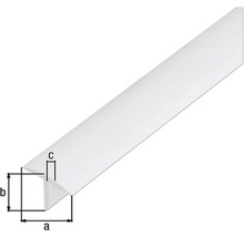 T-Profil PVC weiß 25x18x2 mm, 1 m-thumb-1