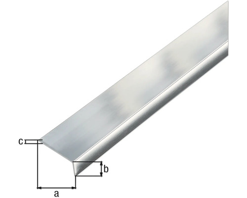 Aluminium Winkelschiene mit Maßangaben
