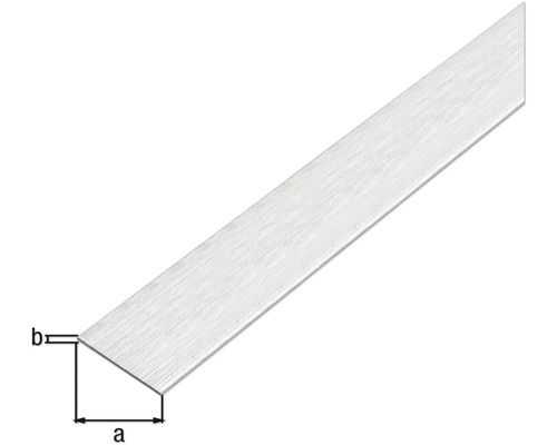 Aluminium Winkelprofil mit Maßangaben a und b.
